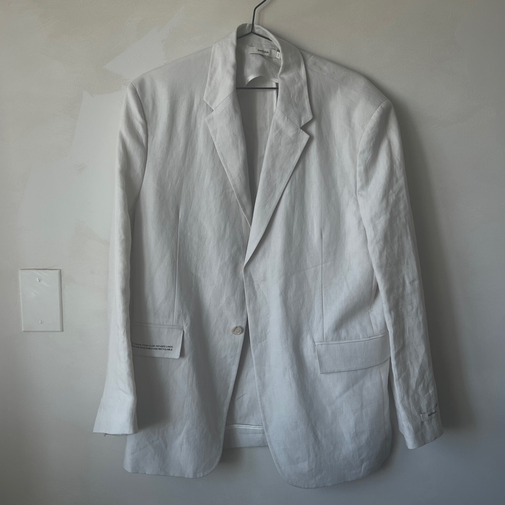 Pangaia tailored blazer - pale linen